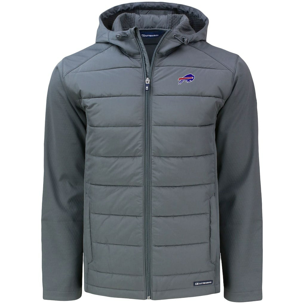 Buffalo Bills  Cutter & Buck Evoke PrimaLoft Hybrid Eco Softshell Recycled Full-Zip Hooded Jacket