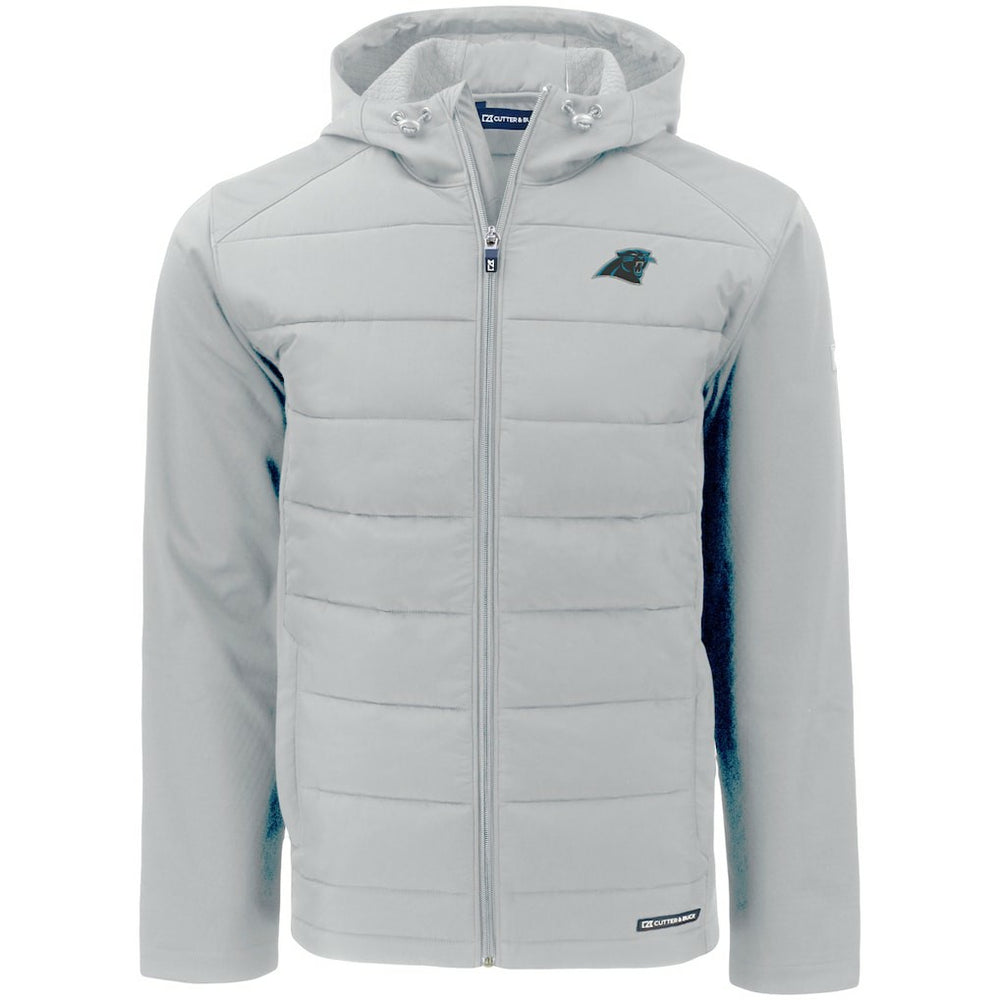 Carolina Panthers  Cutter & Buck Evoke PrimaLoft Hybrid Eco Softshell Recycled Full-Zip Hooded Jacket