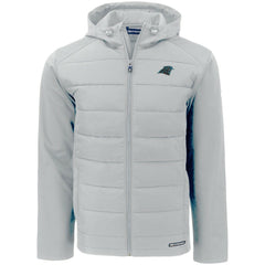 Carolina Panthers  Cutter & Buck Evoke PrimaLoft Hybrid Eco Softshell Recycled Full-Zip Hooded Jacket