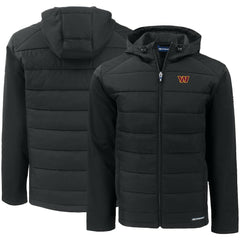 Washington Commanders  Cutter & Buck Evoke PrimaLoft Hybrid Eco Softshell Recycled Full-Zip Hooded Jacket