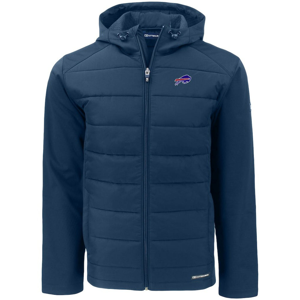 Buffalo Bills  Cutter & Buck Evoke PrimaLoft Hybrid Eco Softshell Recycled Full-Zip Hooded Jacket