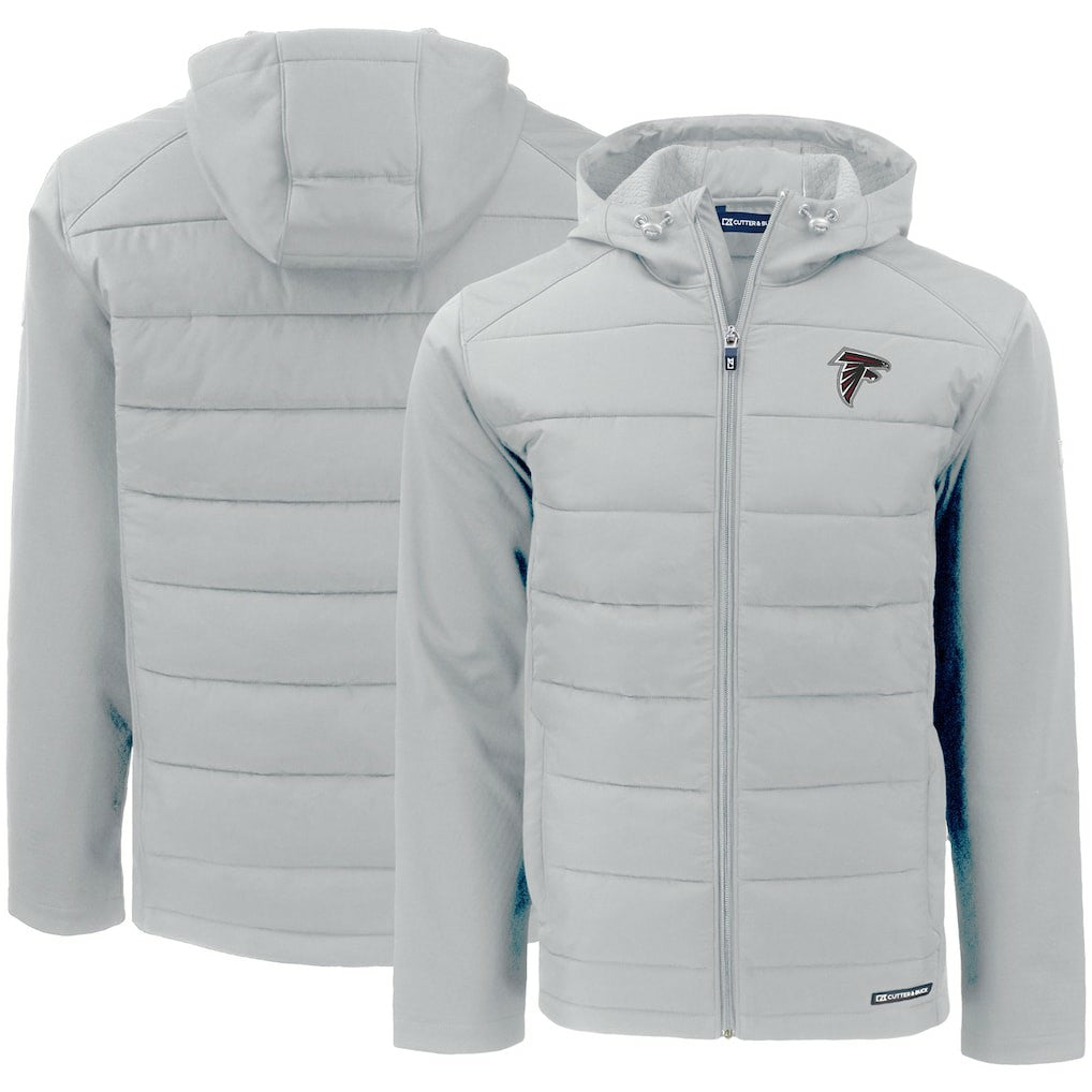 Atlanta Falcons  Cutter & Buck Evoke PrimaLoft Hybrid Eco Softshell Recycled Full-Zip Hooded Jacket