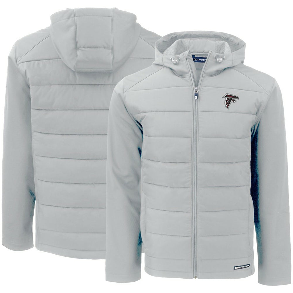 Atlanta Falcons  Cutter & Buck Evoke PrimaLoft Hybrid Eco Softshell Recycled Full-Zip Hooded Jacket