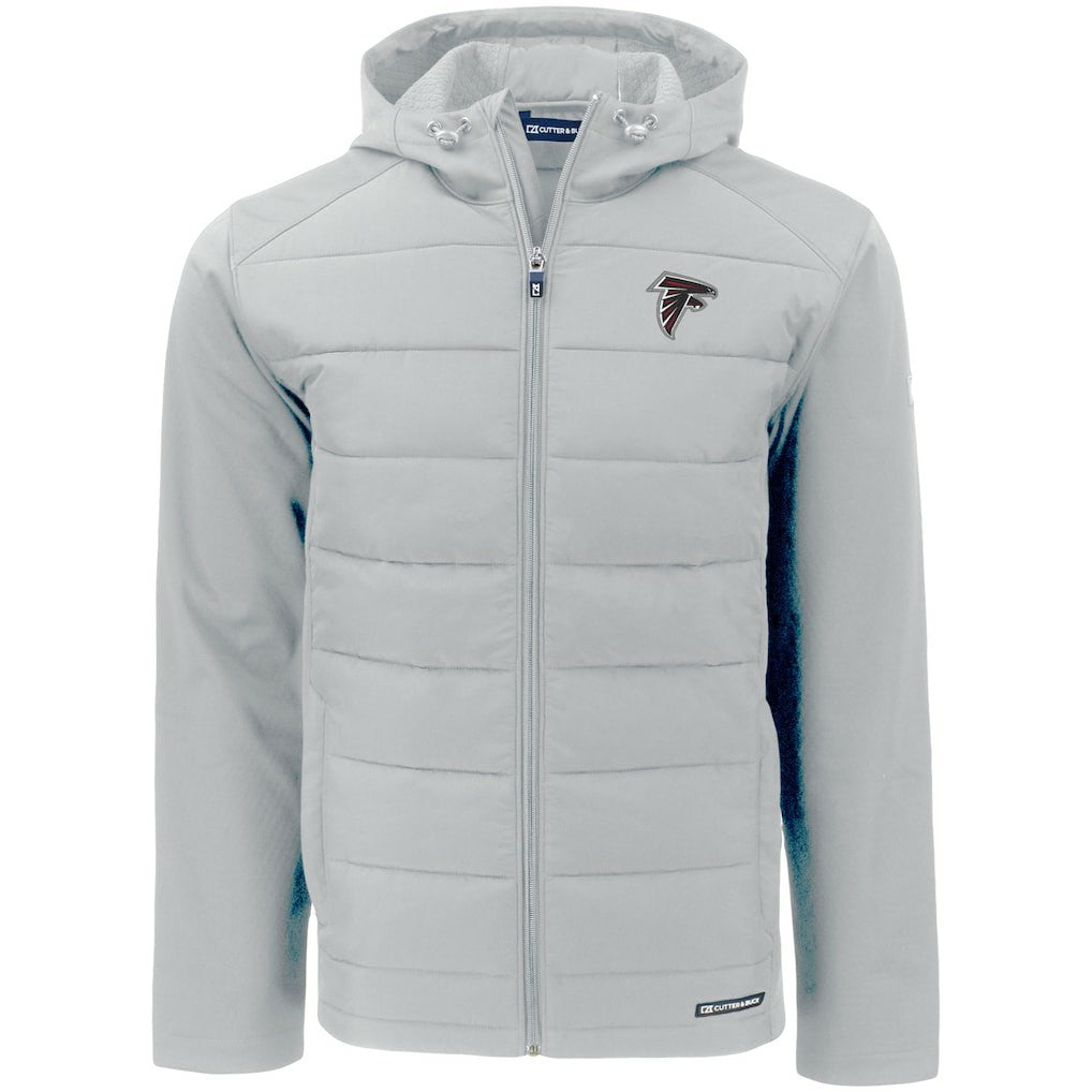 Atlanta Falcons  Cutter & Buck Evoke PrimaLoft Hybrid Eco Softshell Recycled Full-Zip Hooded Jacket