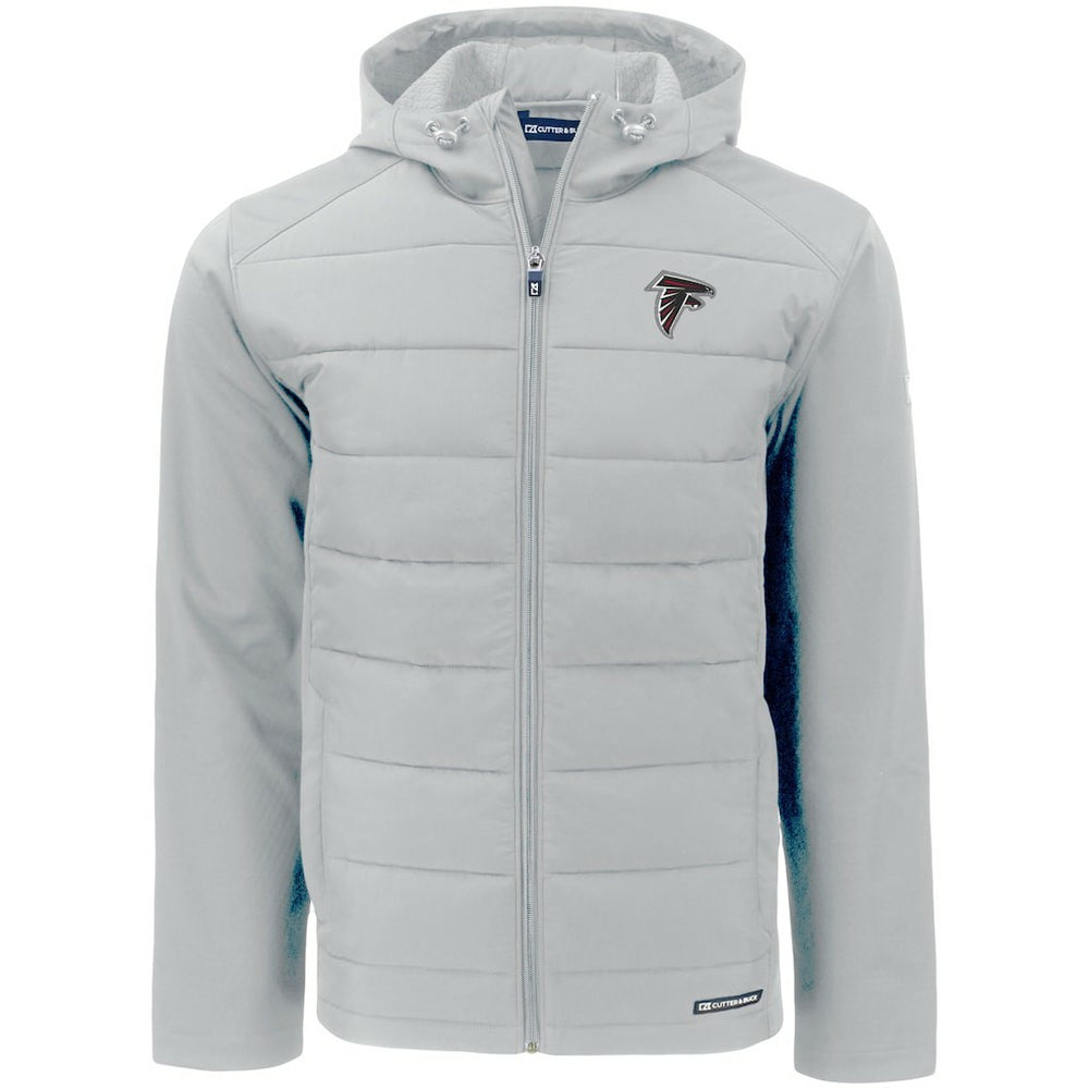 Atlanta Falcons  Cutter & Buck Evoke PrimaLoft Hybrid Eco Softshell Recycled Full-Zip Hooded Jacket