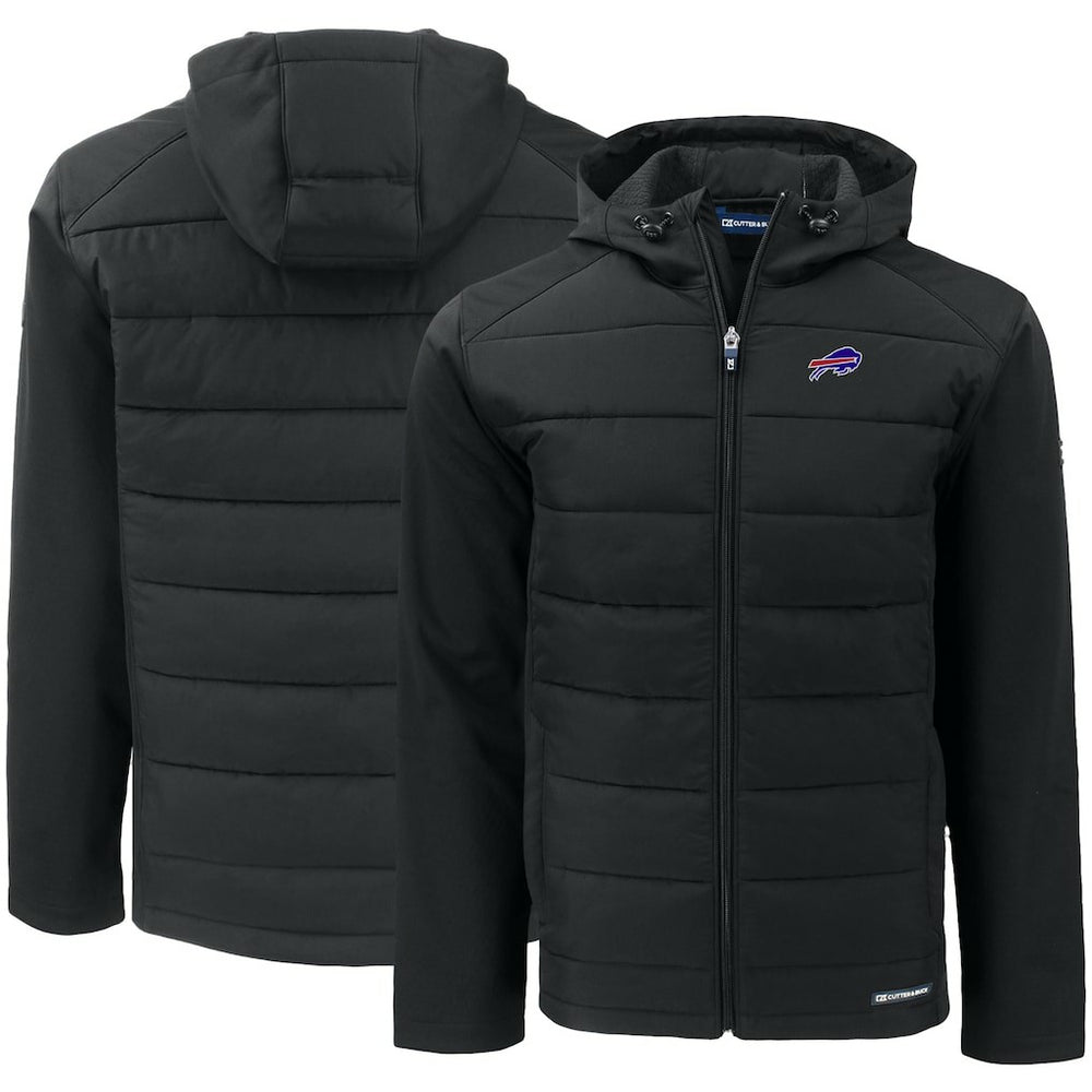 Buffalo Bills  Cutter & Buck Evoke PrimaLoft Hybrid Eco Softshell Recycled Full-Zip Hooded Jacket