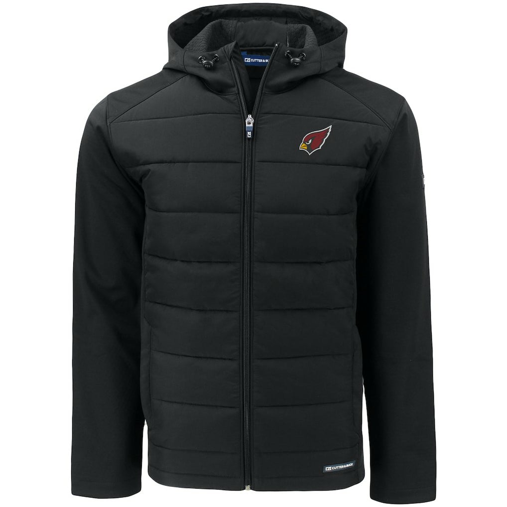 Arizona Cardinals  Cutter & Buck Evoke PrimaLoft Hybrid Eco Softshell Recycled Full-Zip Hooded Jacket