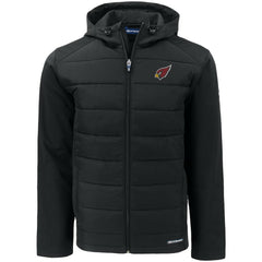 Arizona Cardinals  Cutter & Buck Evoke PrimaLoft Hybrid Eco Softshell Recycled Full-Zip Hooded Jacket