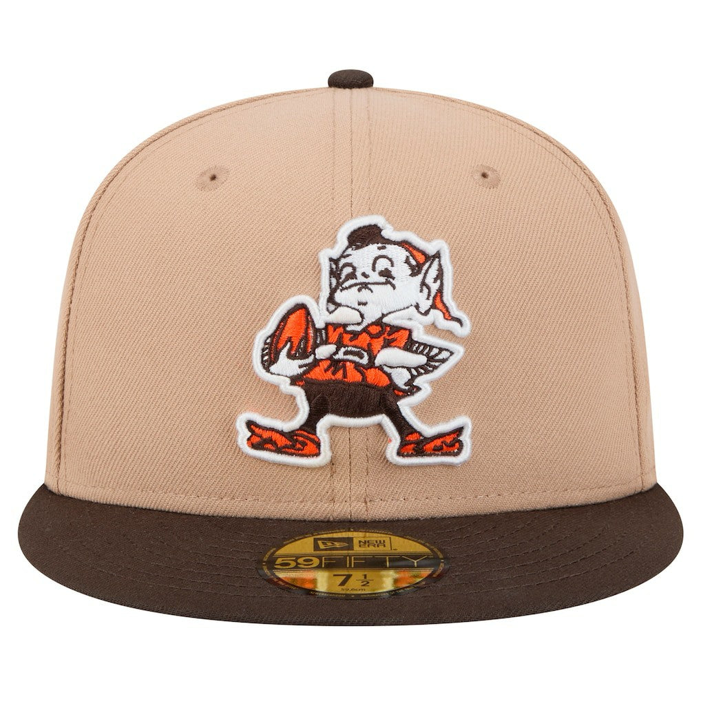 Cleveland Browns New Era Throwback Logo Main 59FIFTY Fitted Hat