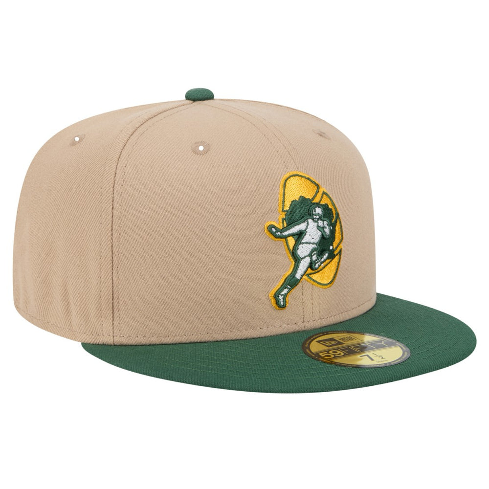 Green Bay Packers New Era Throwback Logo Main 59FIFTY Fitted Hat
