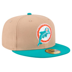 Miami Dolphins New Era Throwback Logo Main 59FIFTY Fitted Hat