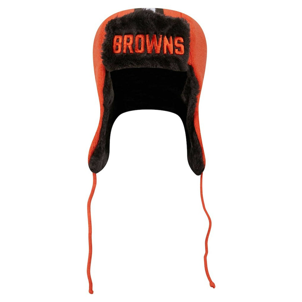 Cleveland Browns New Era Helmet Head Trapper Knit Hat