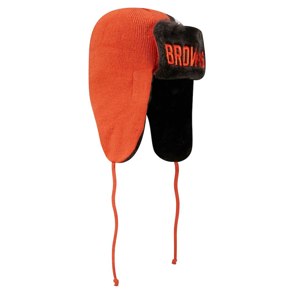 Cleveland Browns New Era Helmet Head Trapper Knit Hat