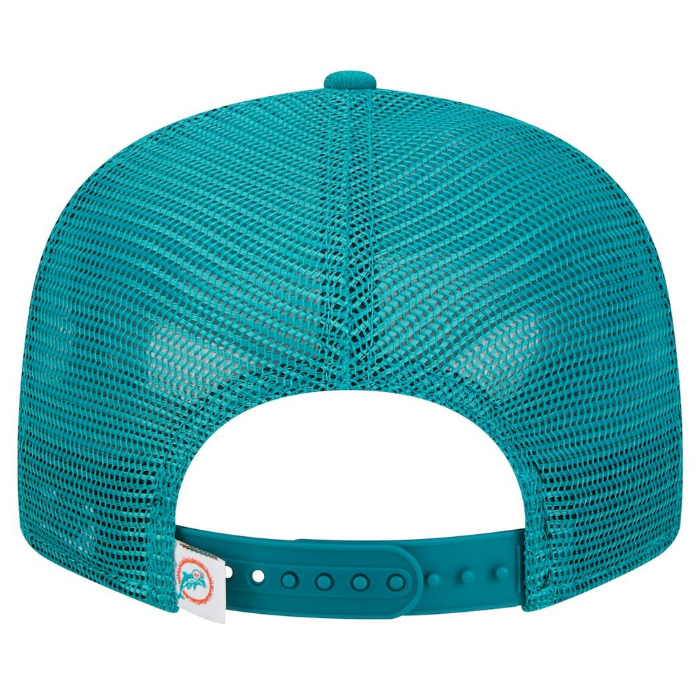 Miami Dolphins New Era Throwback Main Trucker 9FIFTY Snapback Hat