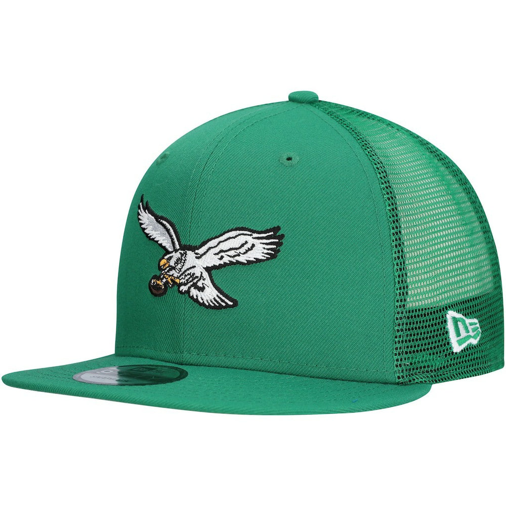 Philadelphia Eagles New Era Throwback Main Trucker 9FIFTY Snapback Hat