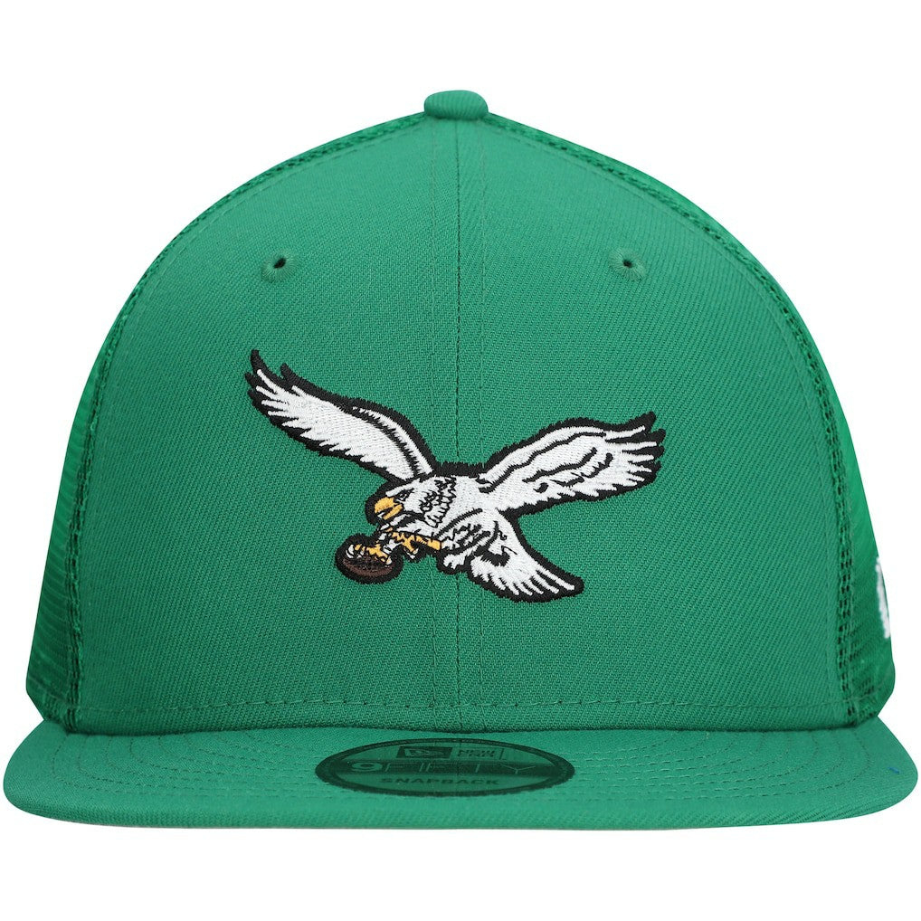 Philadelphia Eagles New Era Throwback Main Trucker 9FIFTY Snapback Hat