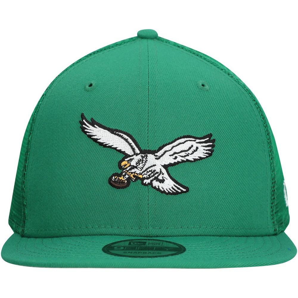 Philadelphia Eagles New Era Throwback Main Trucker 9FIFTY Snapback Hat