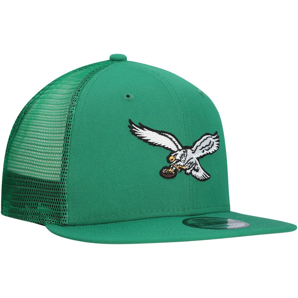 Philadelphia Eagles New Era Throwback Main Trucker 9FIFTY Snapback Hat