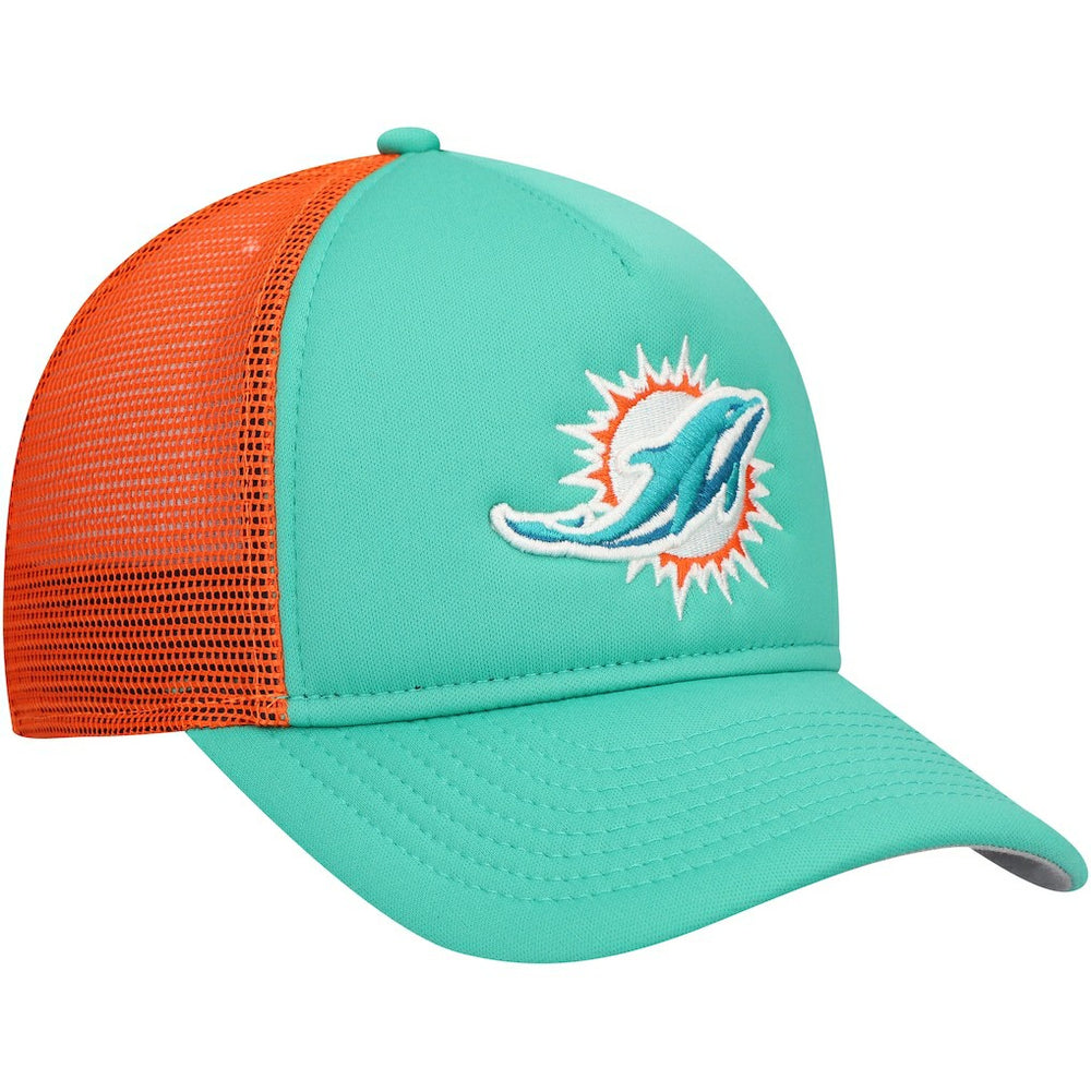 Miami Dolphins New Era Youth A-Frame 9FORTY Trucker Adjustable Hat