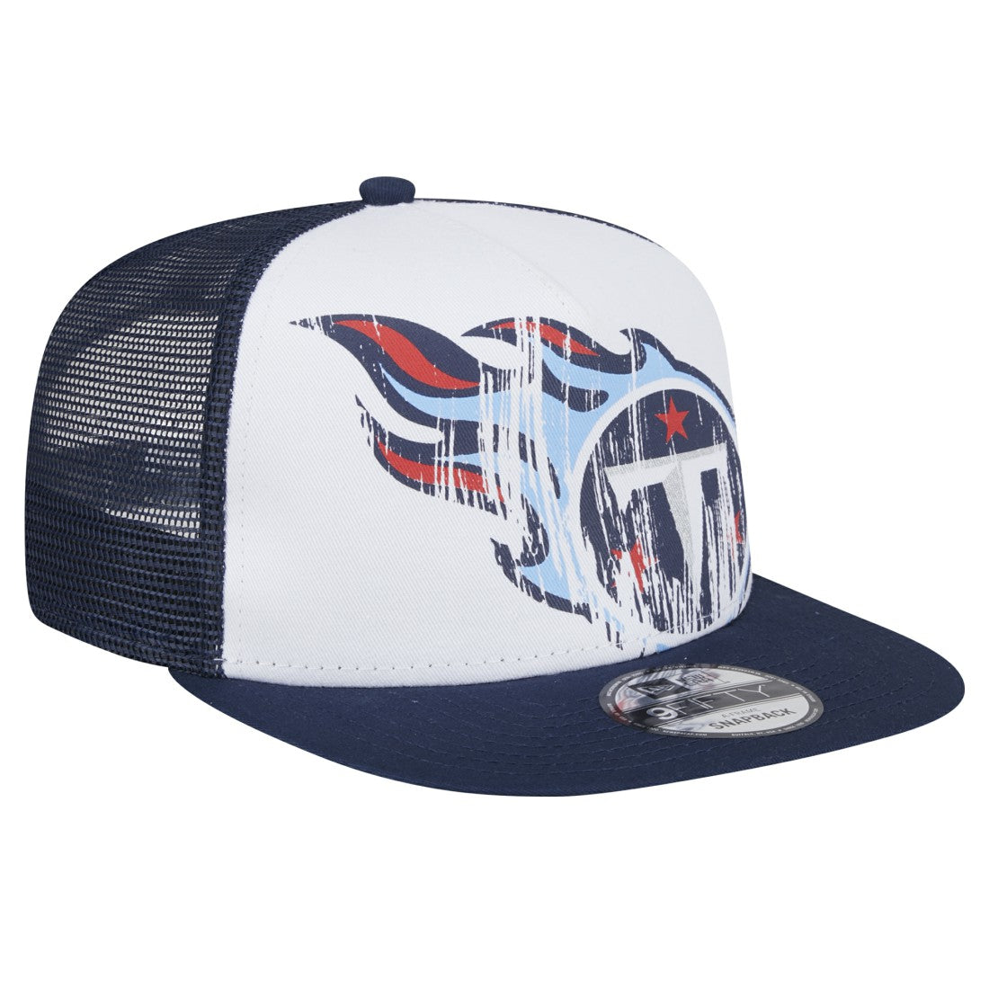 Tennessee Titans New Era Youth Distressed 9FIFTY A-Frame Snapback Hat