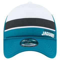 Jacksonville Jaguars New Era Youth Sport Night Color Block 9FORTY A-Frame Trucker Adjustable Hat