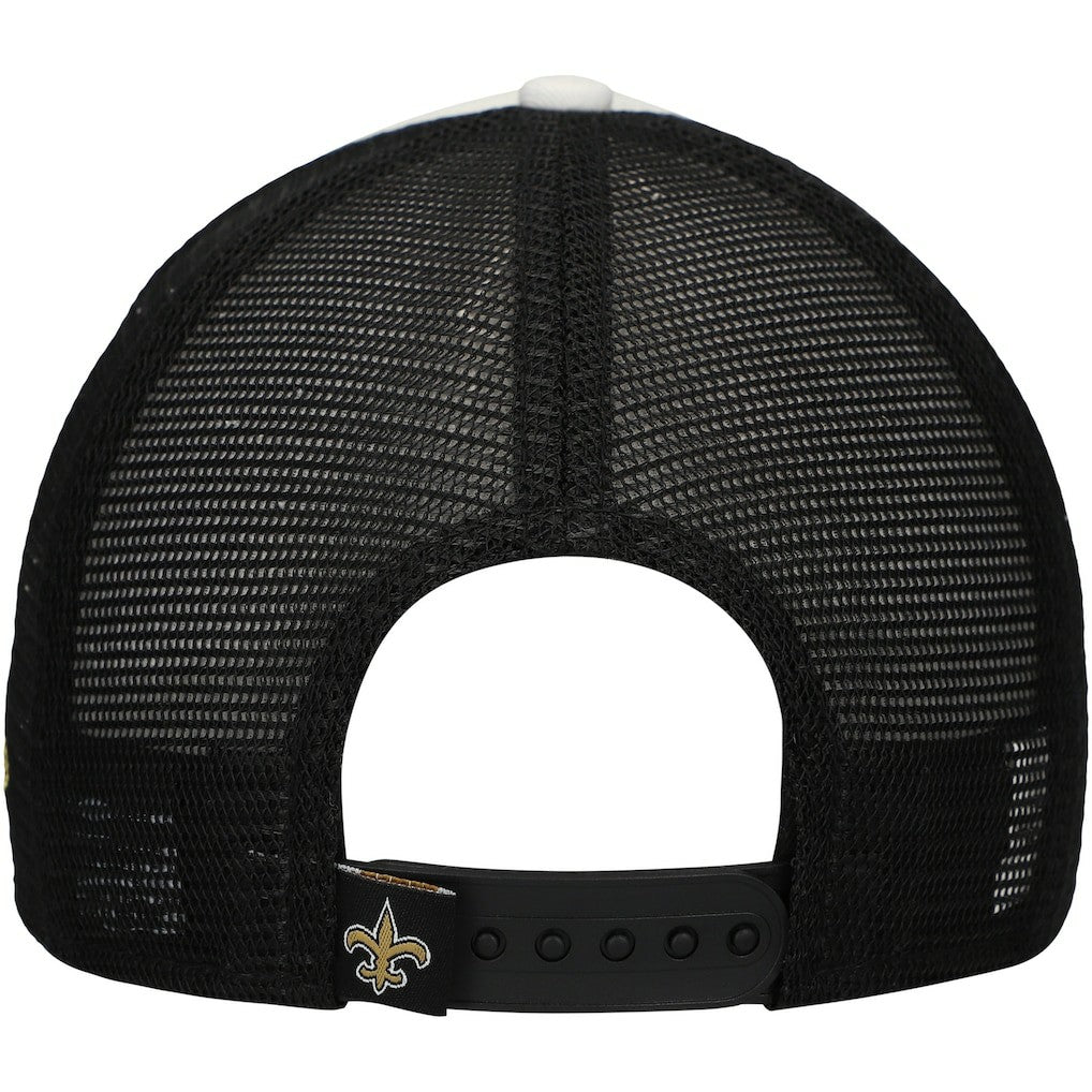 New Orleans Saints New Era Youth Sport Night Color Block 9FORTY A-Frame Trucker Adjustable Hat