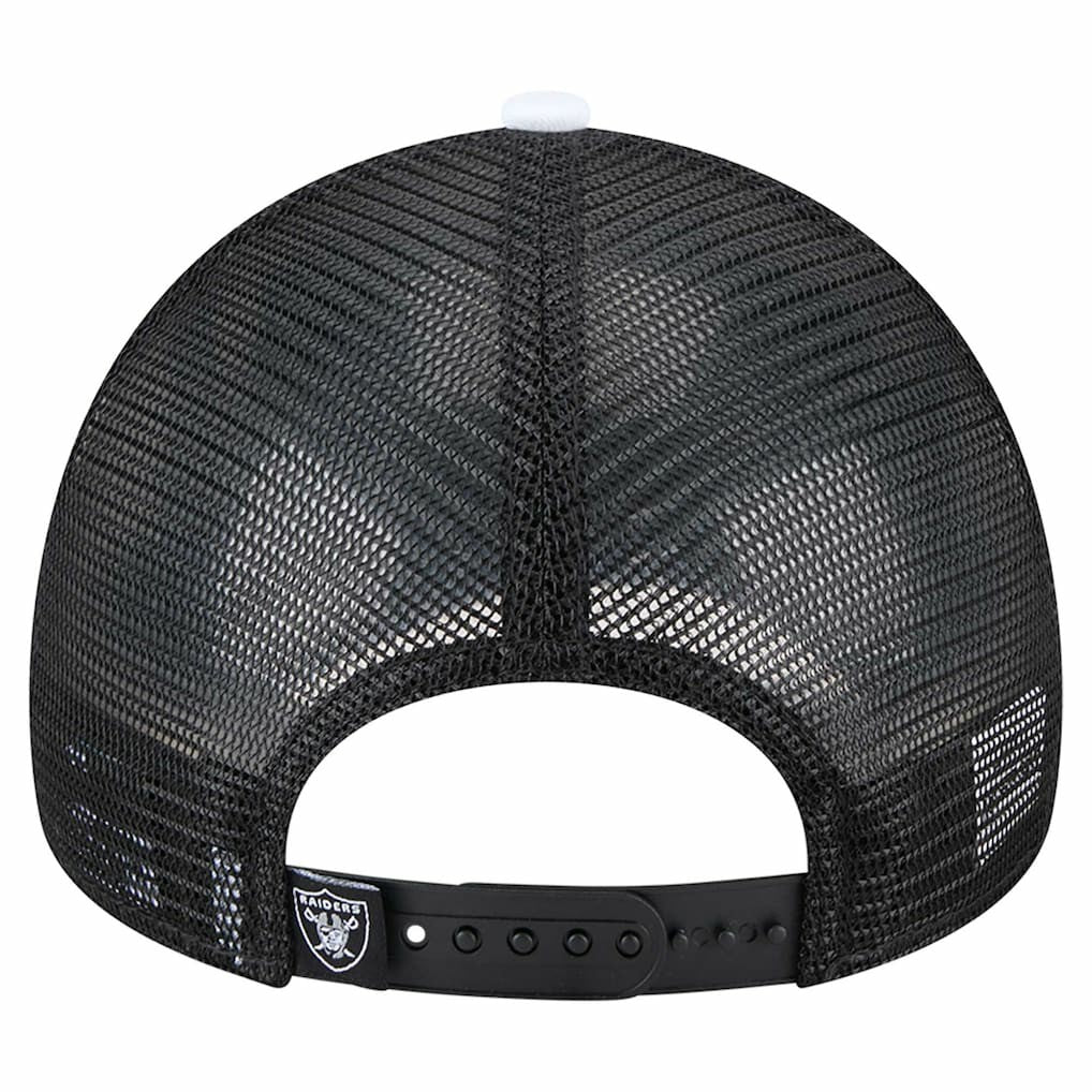 Las Vegas Raiders New Era Youth Sport Night Color Block 9FORTY A-Frame Trucker Adjustable Hat