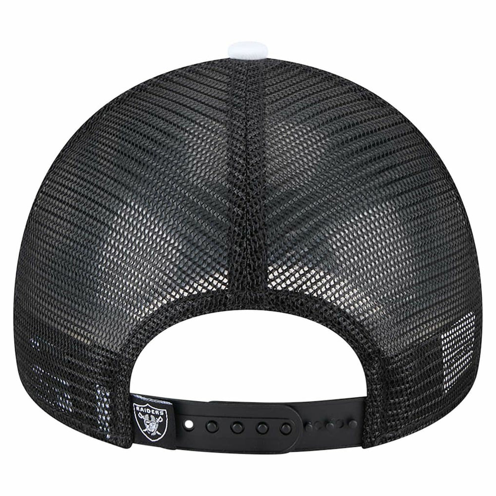 Las Vegas Raiders New Era Youth Sport Night Color Block 9FORTY A-Frame Trucker Adjustable Hat