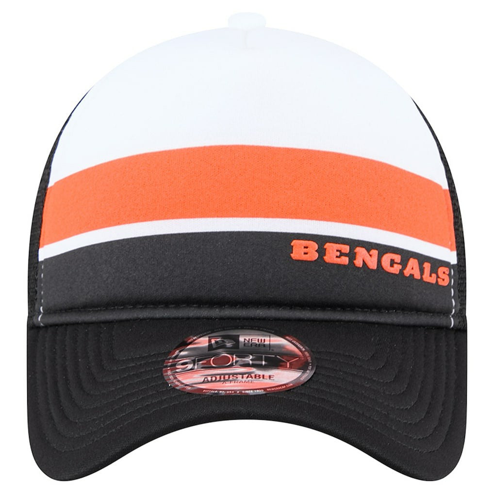 Cincinnati Bengals New Era Preschool Sport Night Color Block 9FORTY A-Frame Trucker Adjustable Hat