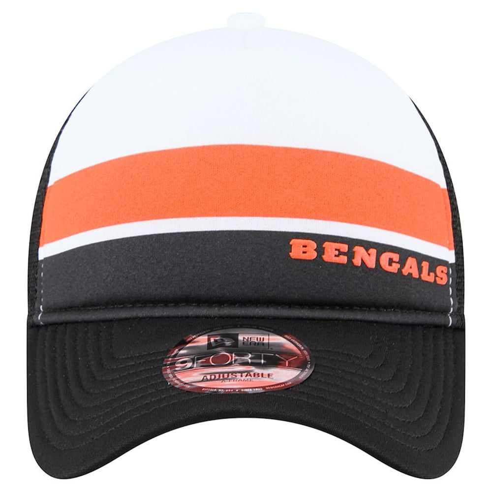 Cincinnati Bengals New Era Preschool Sport Night Color Block 9FORTY A-Frame Trucker Adjustable Hat