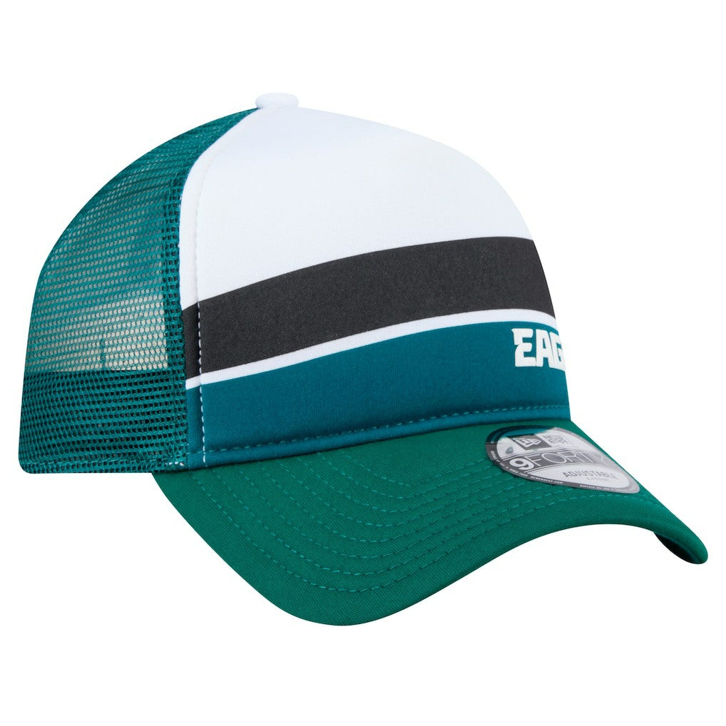 Philadelphia Eagles New Era Preschool Sport Night Color Block 9FORTY A-Frame Trucker Adjustable Hat