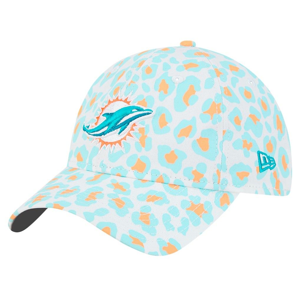 Miami Dolphins New Era Preschool Active Leopard 9TWENTY Adjustable Hat