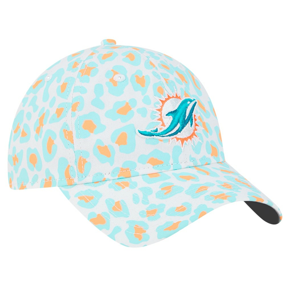 Miami Dolphins New Era Preschool Active Leopard 9TWENTY Adjustable Hat