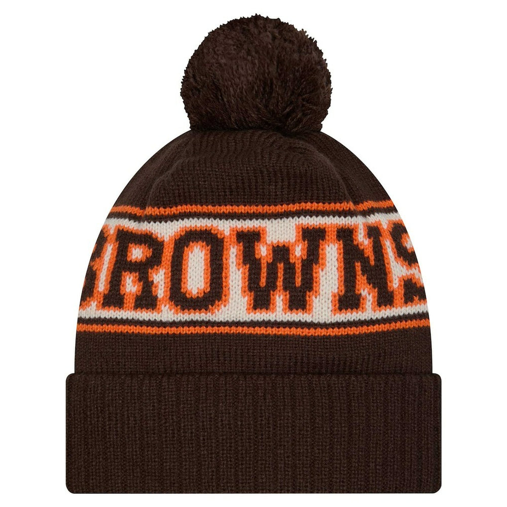 Cleveland Browns New Era Youth  Retro Cuffed Knit Hat with Pom