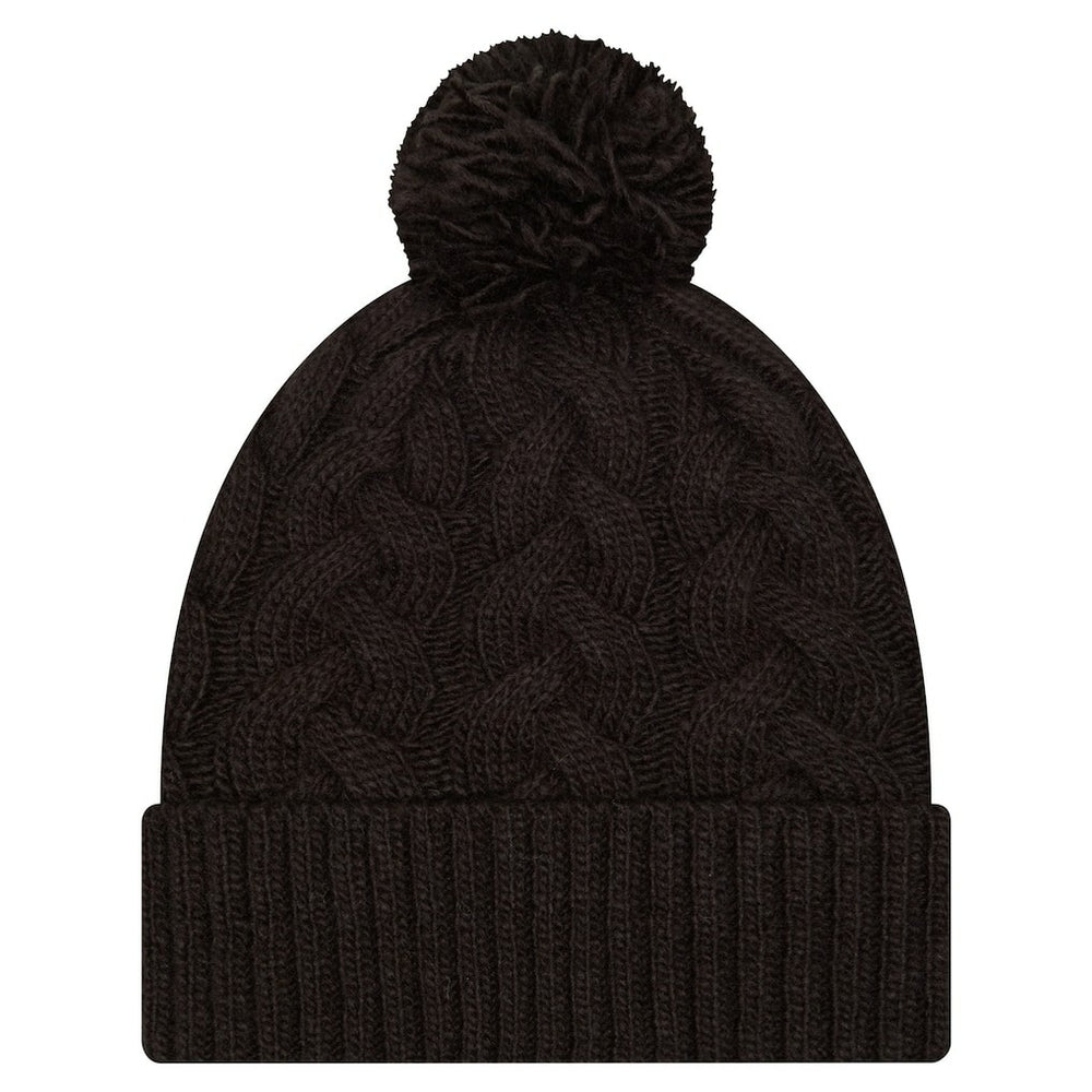 Cincinnati Bengals New Era Girls Youth Cabled Cuffed Knit Hat with Pom
