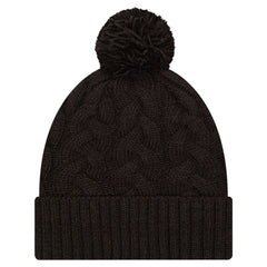 Cincinnati Bengals New Era Girls Youth Cabled Cuffed Knit Hat with Pom