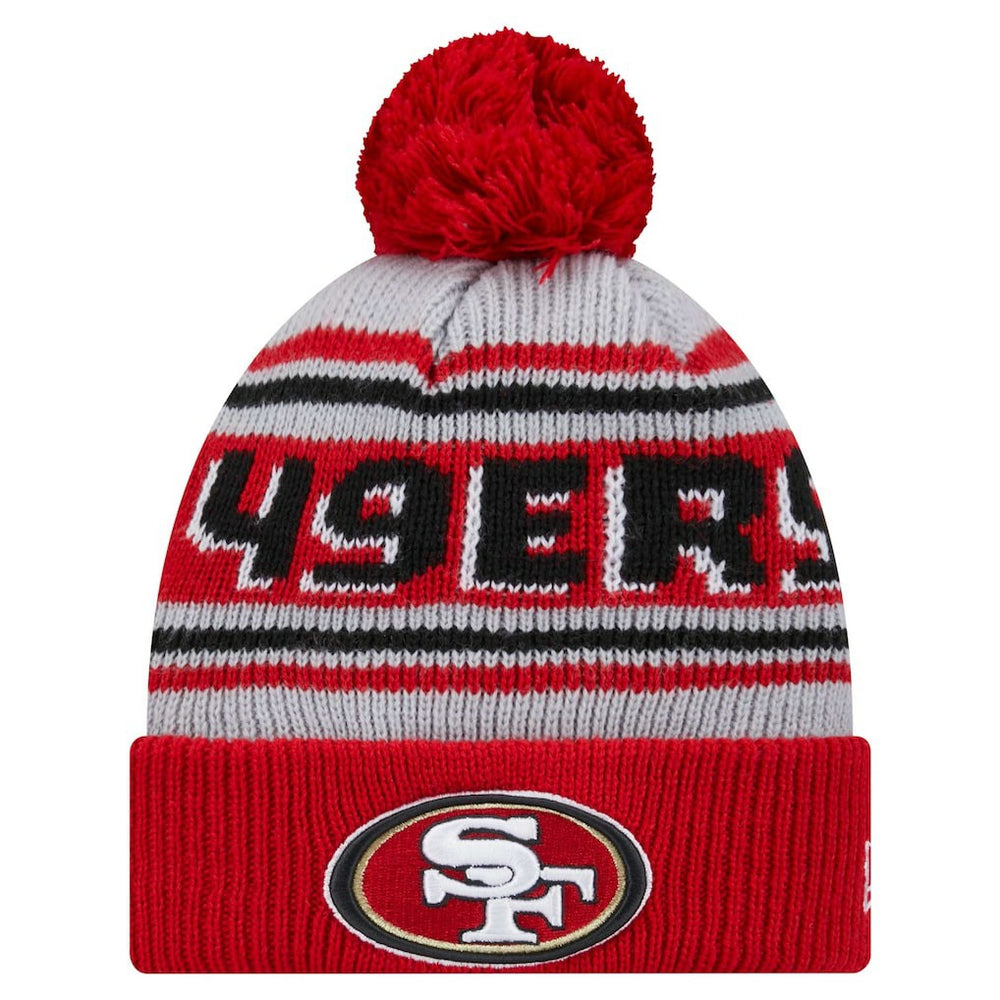 San Francisco 49ers New Era Youth Main Cuffed Knit Hat with Pom