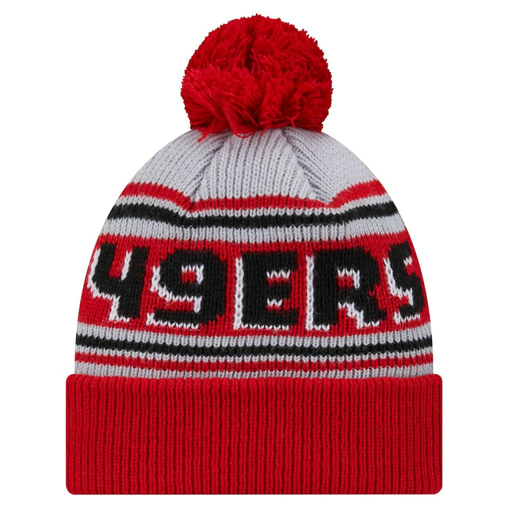 San Francisco 49ers New Era Youth Main Cuffed Knit Hat with Pom