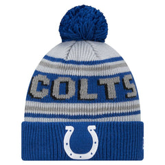 Indianapolis Colts New Era Youth Main Cuffed Knit Hat with Pom