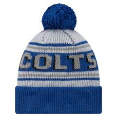 Indianapolis Colts New Era Youth Main Cuffed Knit Hat with Pom