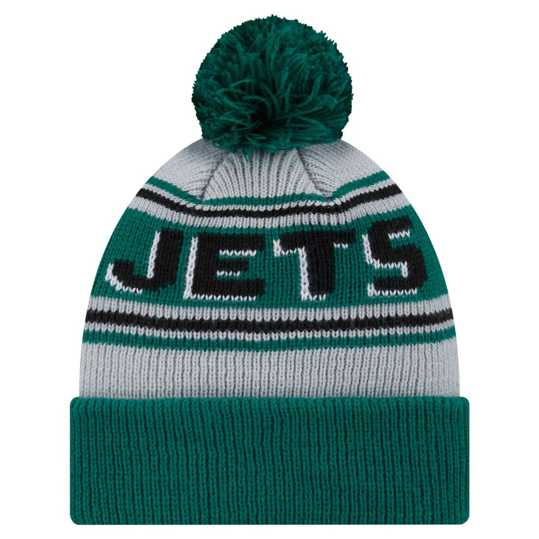 New York Jets New Era Youth Main Cuffed Knit Hat with Pom