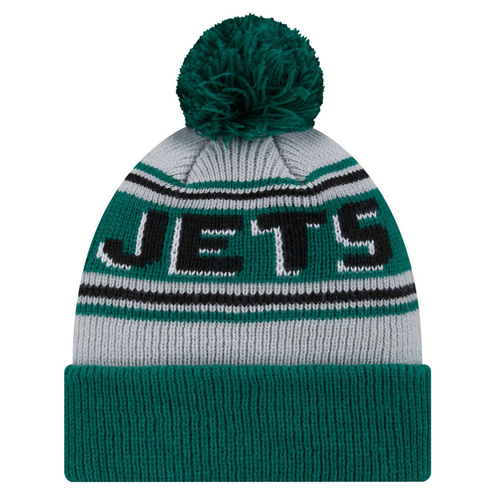 New York Jets New Era Youth Main Cuffed Knit Hat with Pom