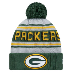 Green Bay Packers New Era Youth Main Cuffed Knit Hat with Pom