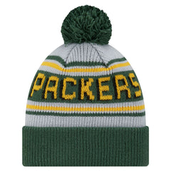 Green Bay Packers New Era Youth Main Cuffed Knit Hat with Pom