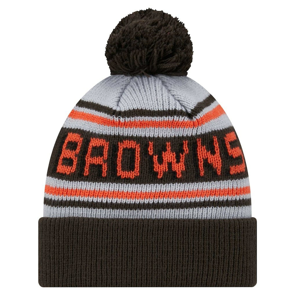Cleveland Browns New Era Youth Main Cuffed Knit Hat with Pom