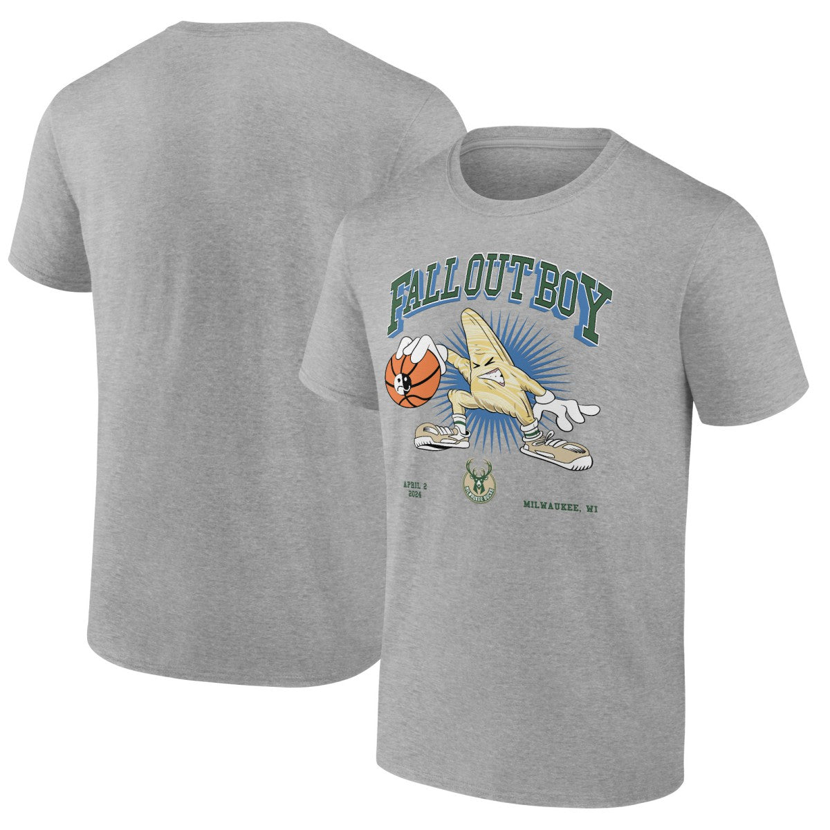 Fall Out Boy x Milwaukee Bucks So Much For (2our) Dust T-Shirt New