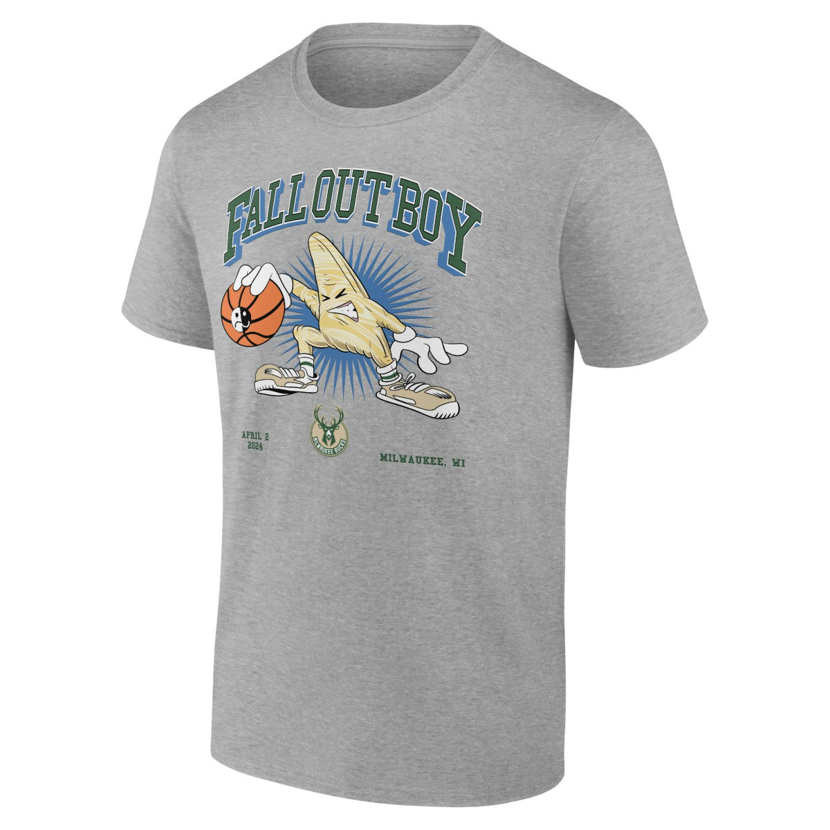 Fall Out Boy x Milwaukee Bucks So Much For (2our) Dust T-Shirt New
