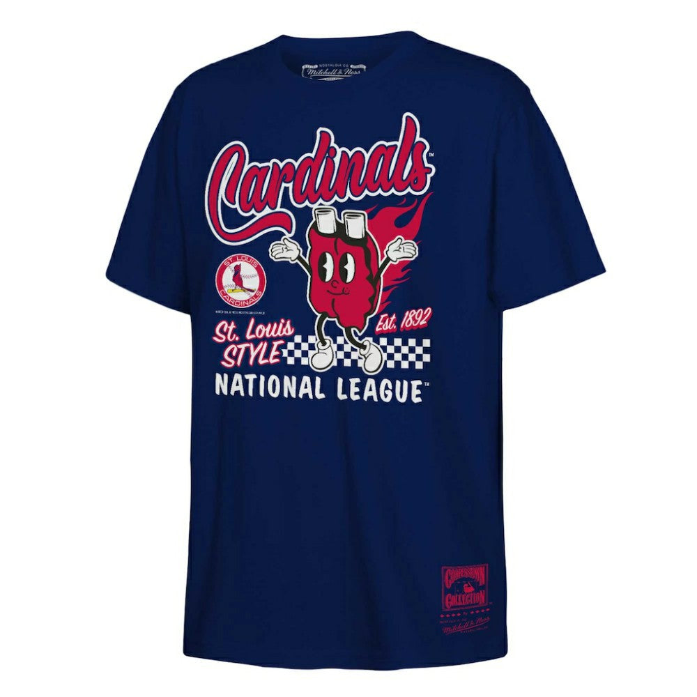 St. Louis Cardinals Mitchell & Ness Youth Cooperstown Collection Food Concessions T-Shirt | MLB Online