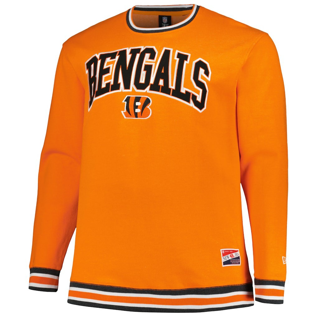 Cincinnati Bengals New Era Big & Tall Pullover Sweatshirt