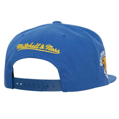 Golden State Warriors Retro Sport Color Block Script Snapback Hat sale On Sale